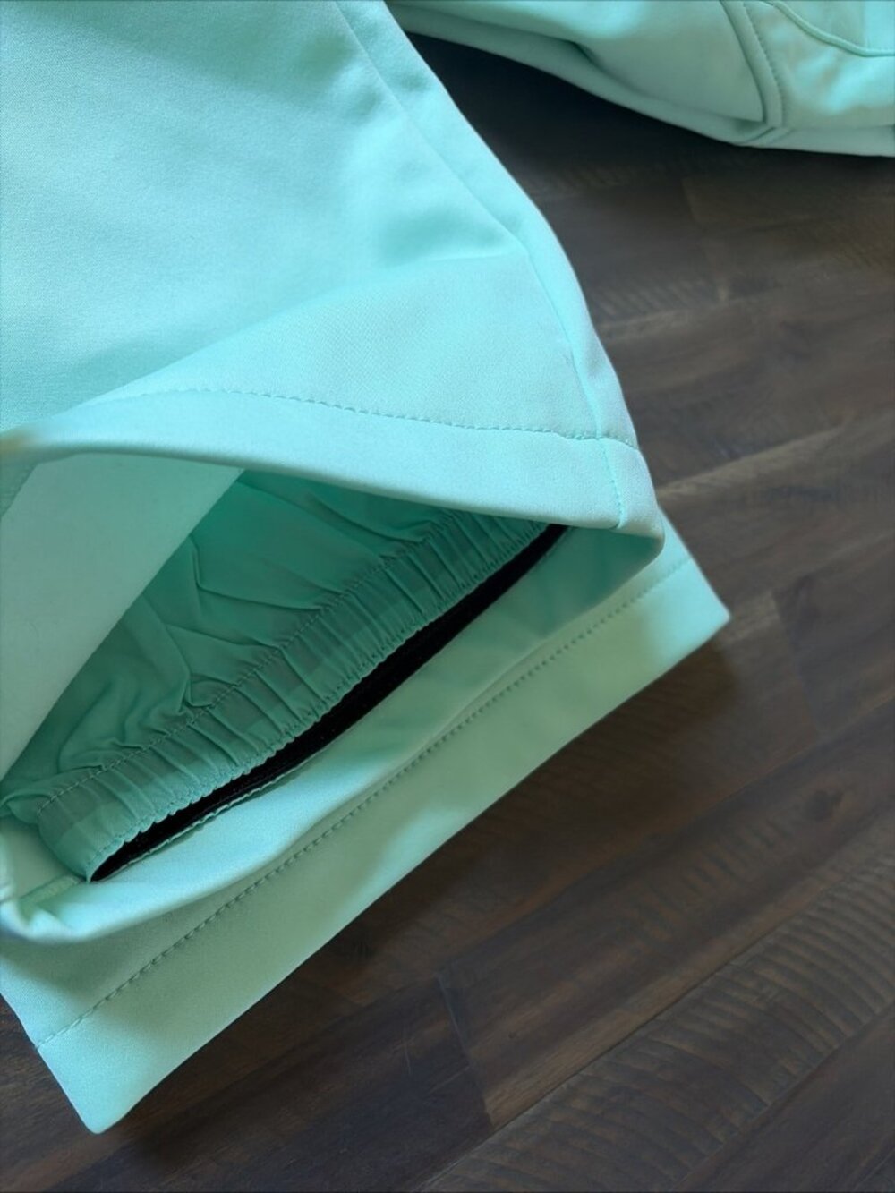 Athleta Zipper Detail Softshell Ski Pants Mint Green Size 2 Petite - Picture 2 of 6